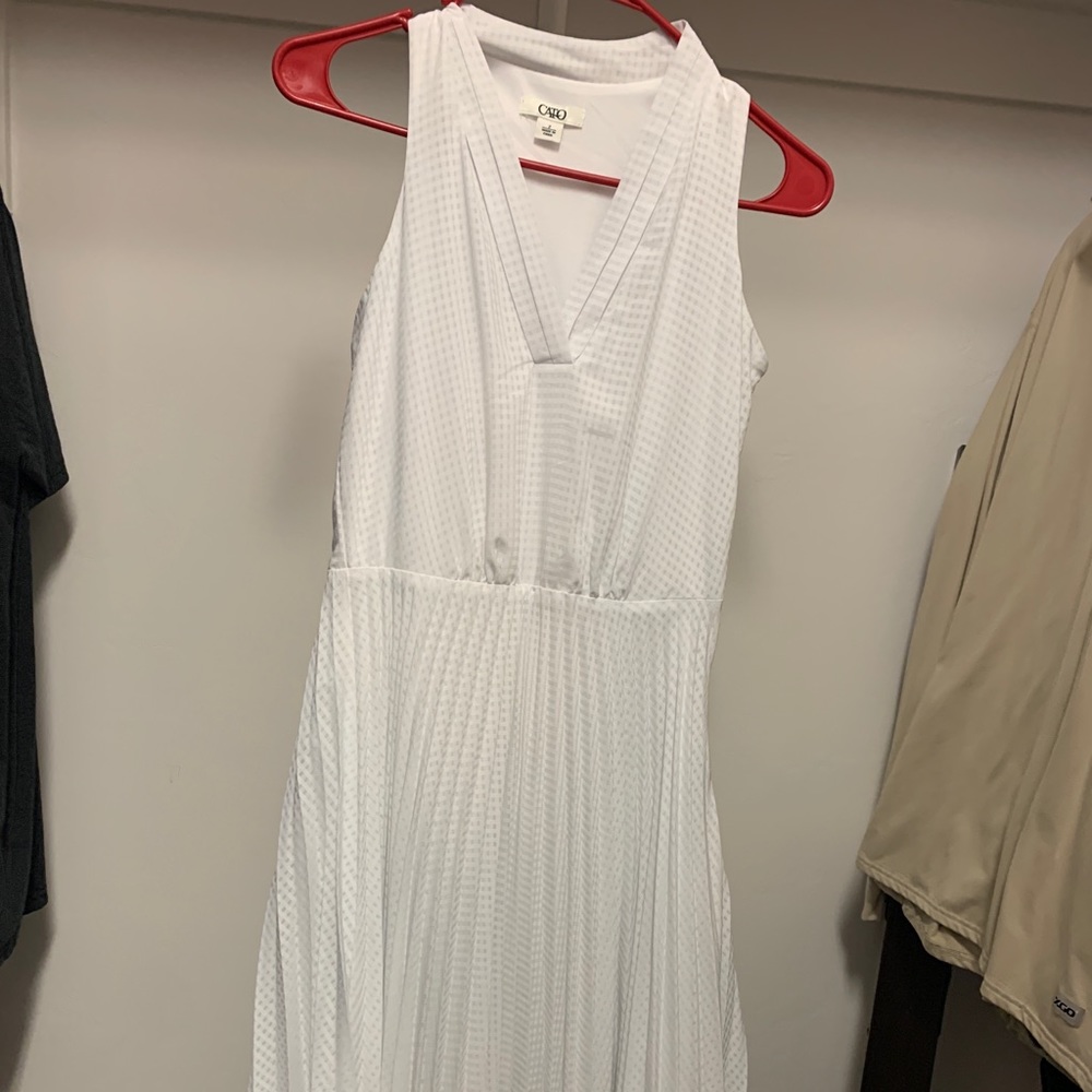 Cato White Halter Top Dress
